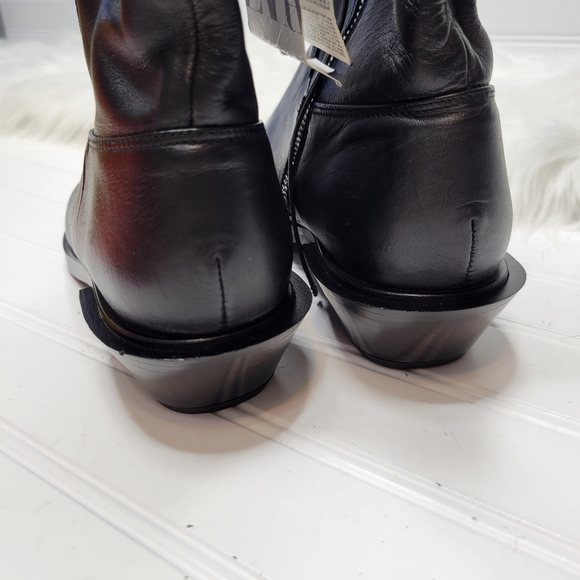 NWT Zara Men's Chelsea Boots Black Leather Made In Spain Size 39 US 6 - Picture 3 of 11
